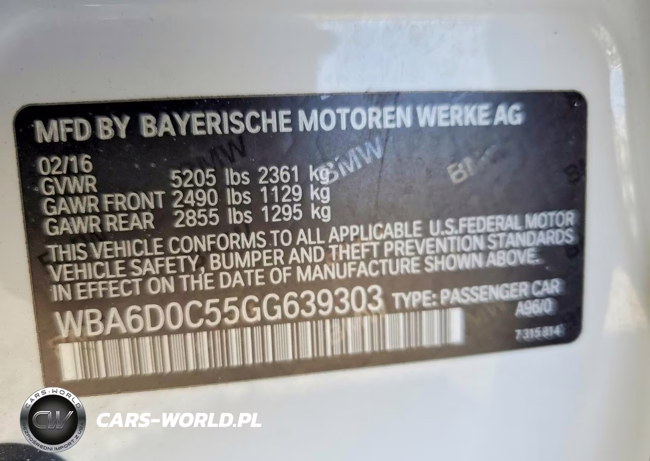 2016 BMW 640 I Gran Coupe VIN:WBA6D0C55GG639303 - 13