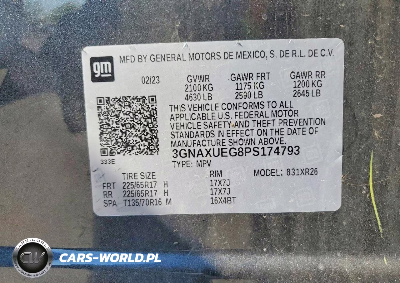 2023 Chevrolet Equinox Lt VIN:3GNAXUEG8PS174793 - 13