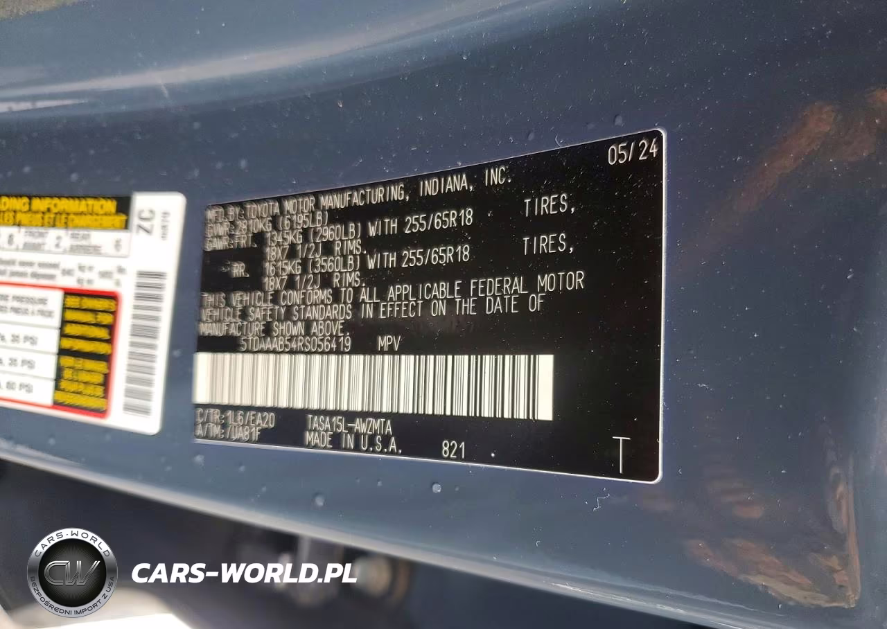 2024 Toyota Grand Highlander Xle VIN:5TDAAAB54RS056419 - 13
