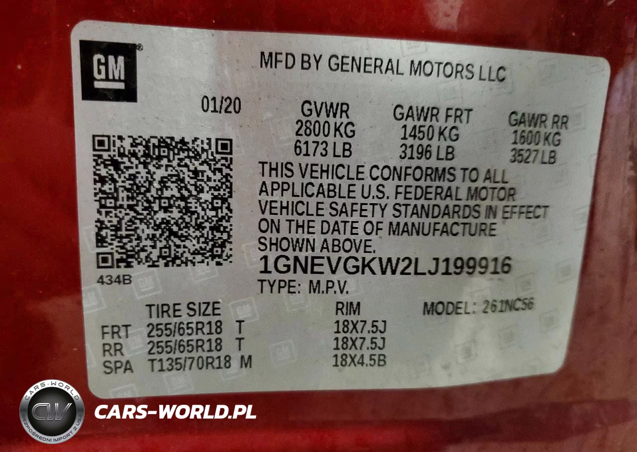 2020 Chevrolet Traverse Lt VIN:1GNEVGKW2LJ199916 - 13