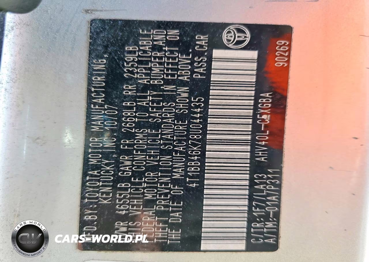 2008 Toyota Camry Hybrid Base VIN:4T1BB46K78U044435 - 12