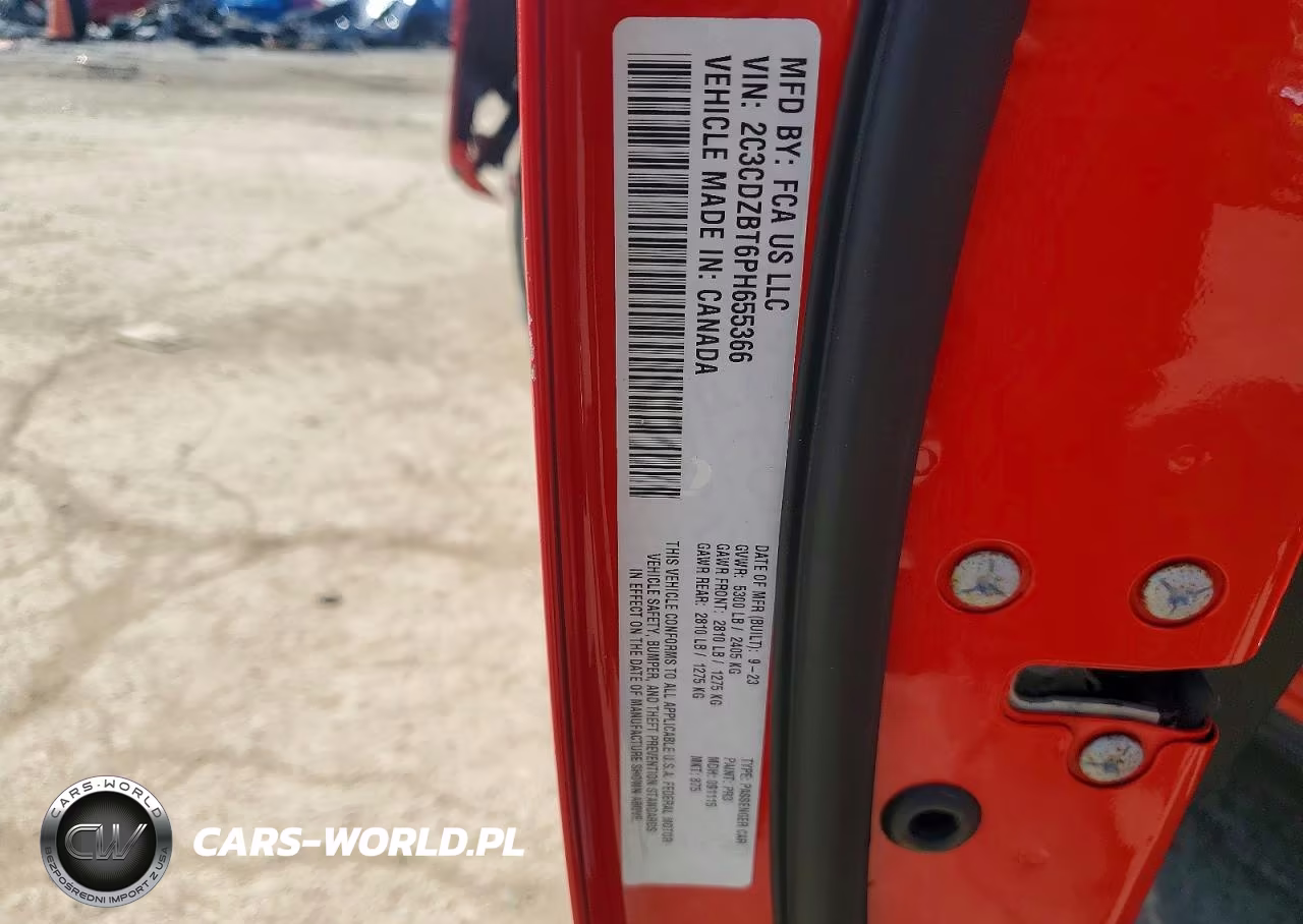 2023 Dodge Challenger R VIN:2C3CDZBT6PH655366 - 12