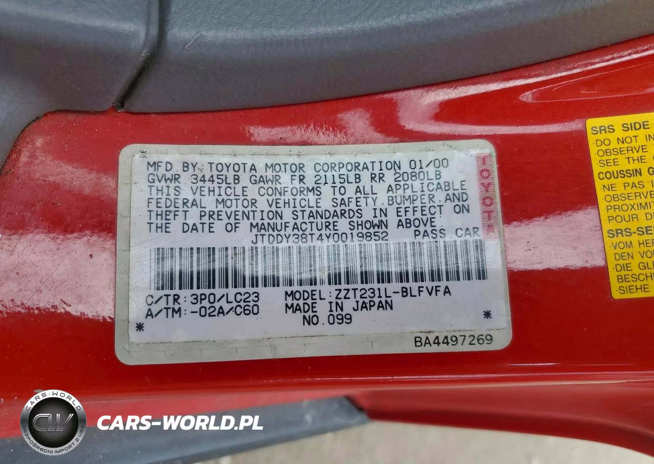 2000 Toyota Celica Gt-S VIN:JTDDY38T4Y0019852 - 12