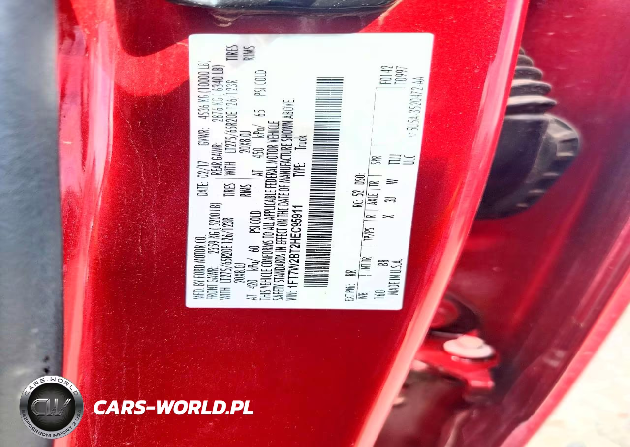 2017 Ford F250 Super Duty VIN:1FT7W2BT2HEC95911 - 12