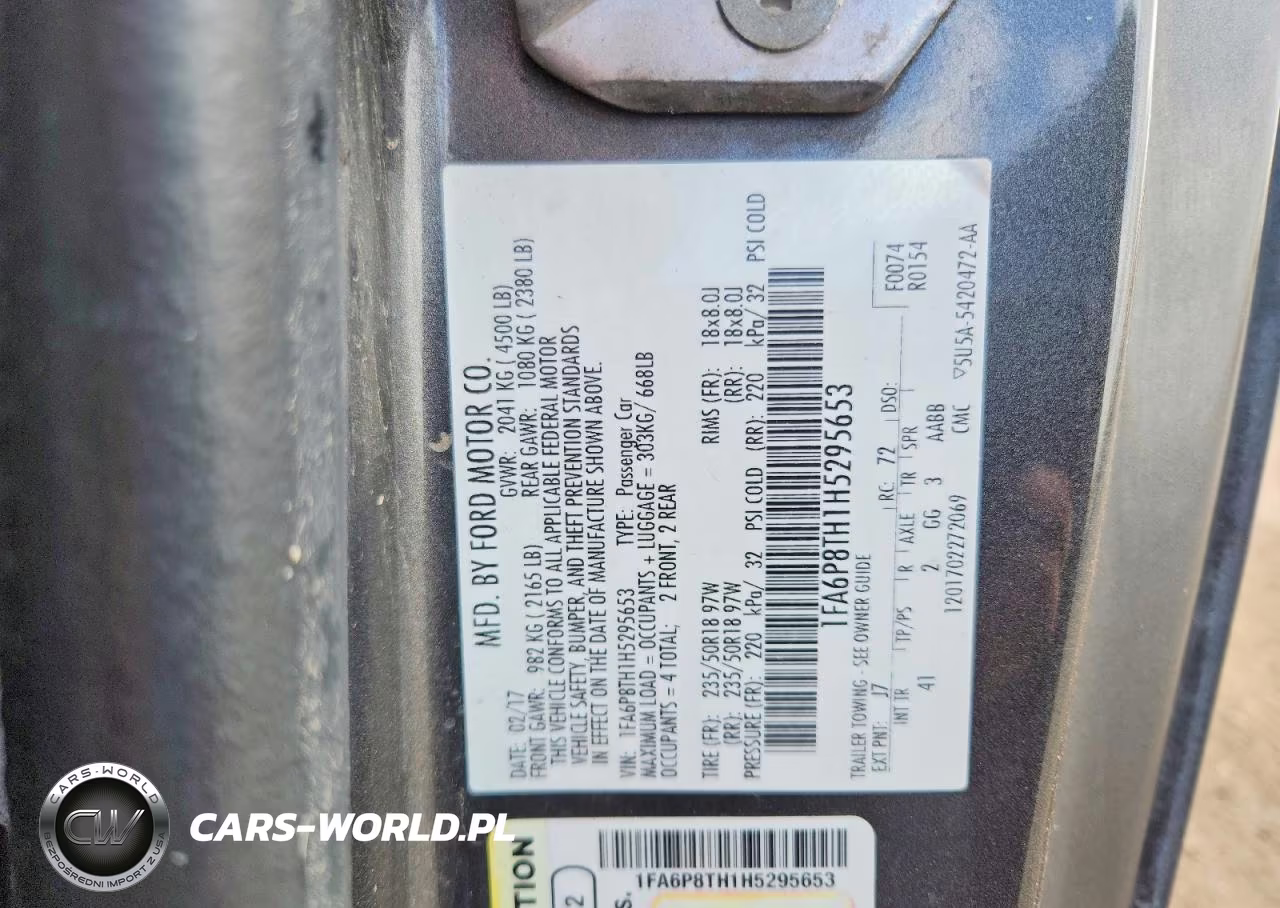 2017 Ford Mustang VIN:1FA6P8TH1H5295653 - 13