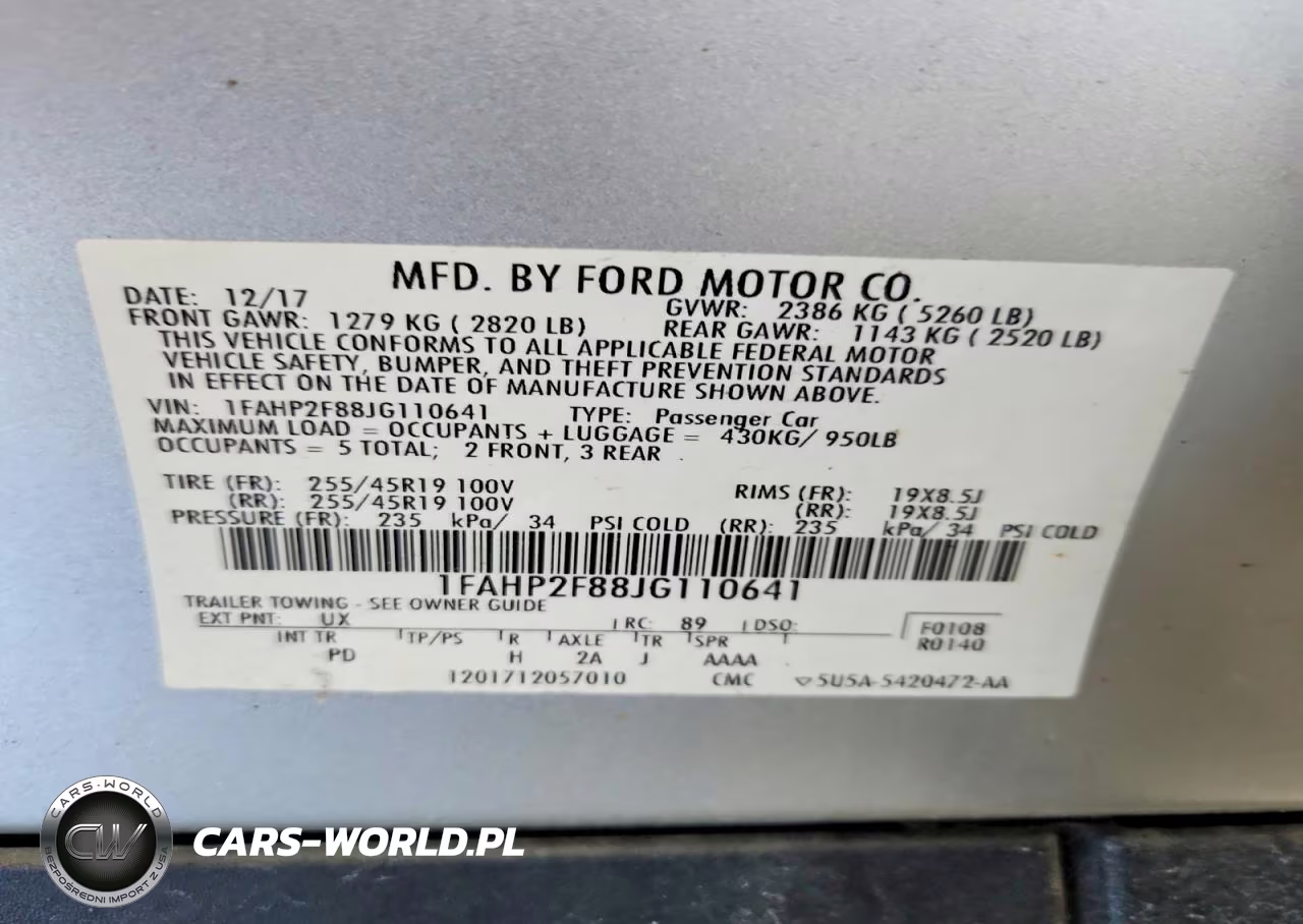 2018 Ford Taurus Limited VIN:1FAHP2F88JG110641 - 12