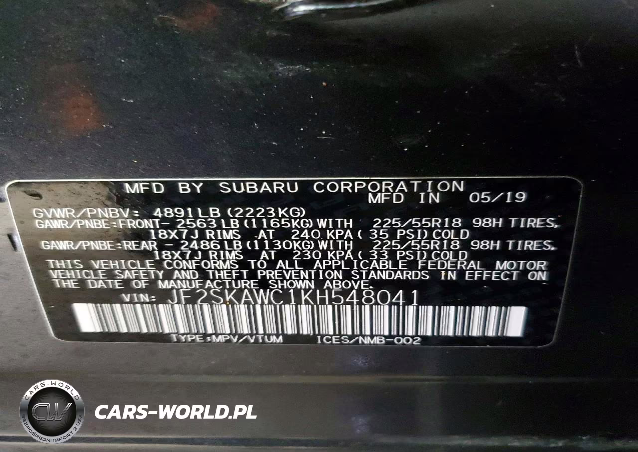 2019 Subaru Forester Touring VIN:JF2SKAWC1KH548041 - 13