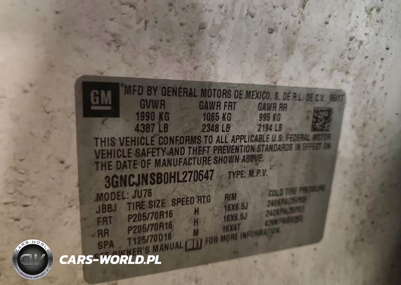 2017 Chevrolet Trax Ls VIN:3GNCJNSB0HL270647 - 13