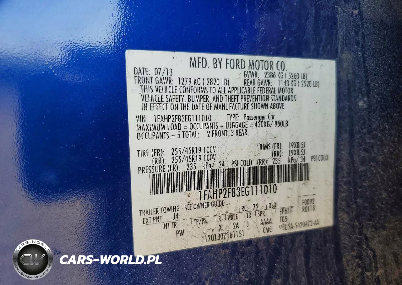 2014 Ford Taurus Limited VIN:1FAHP2F83EG111010 - 12