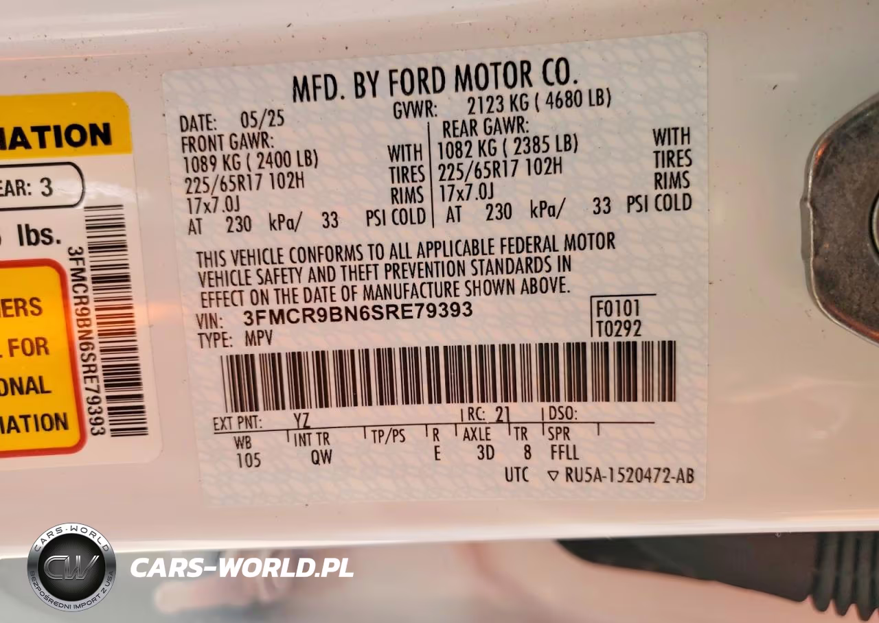 2025 Ford Bronco Sport Big Bend VIN:3FMCR9BN6SRE79393 - 12