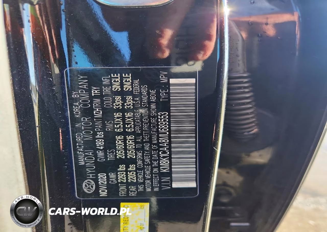 2021 Hyundai Kona Se VIN:KM8K1CAA8MU689553 - 14