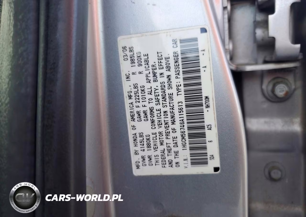 2006 Honda Accord Ex VIN:1HGCM56746A115613 - 12