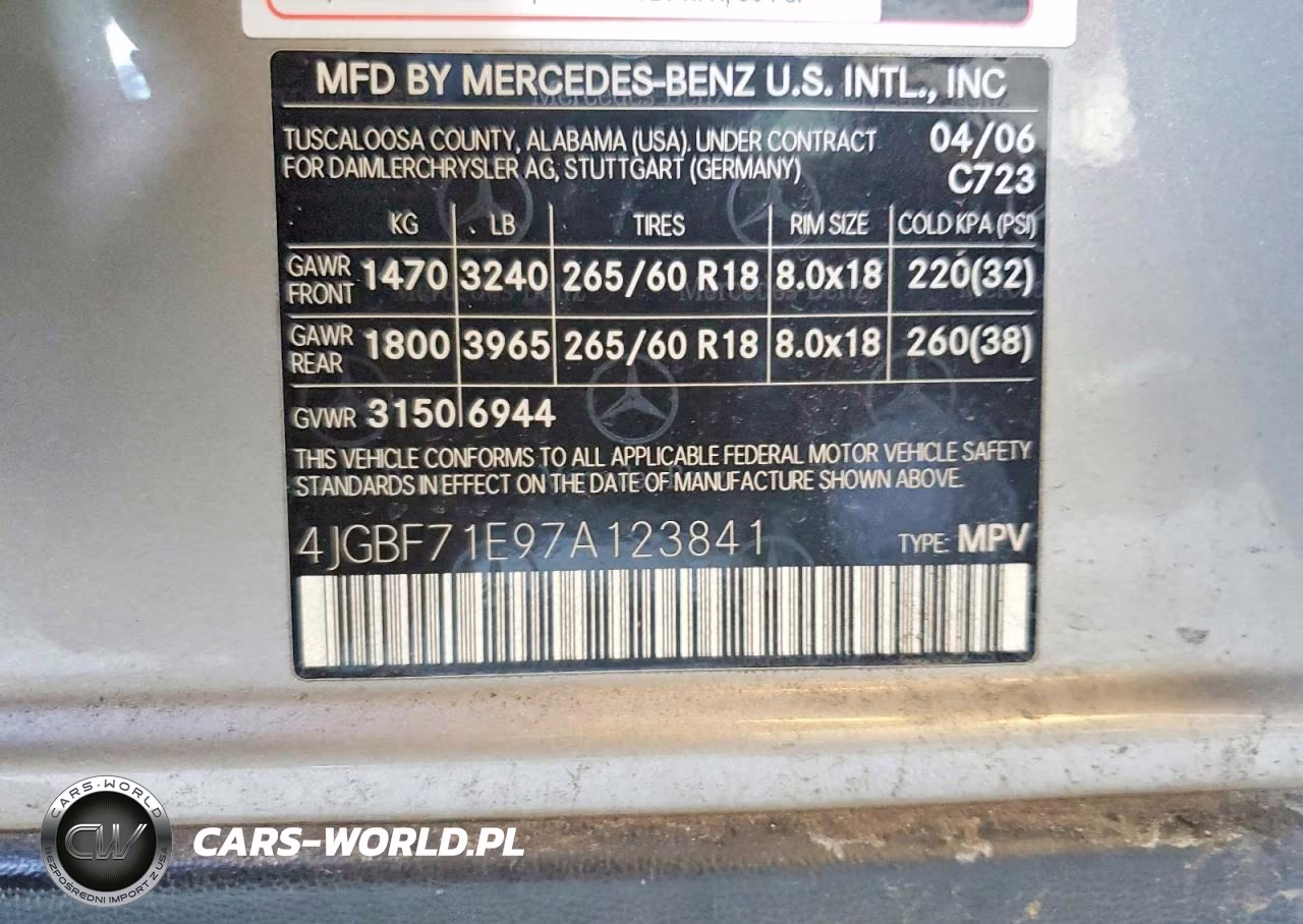 2007 Mercedes-Benz Gl 450 4Matic VIN:4JGBF71E97A123841 - 13