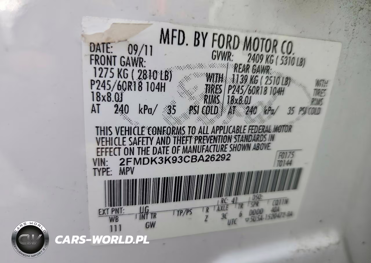 2012 Ford Edge Limited VIN:2FMDK3K93CBA26292 - 13