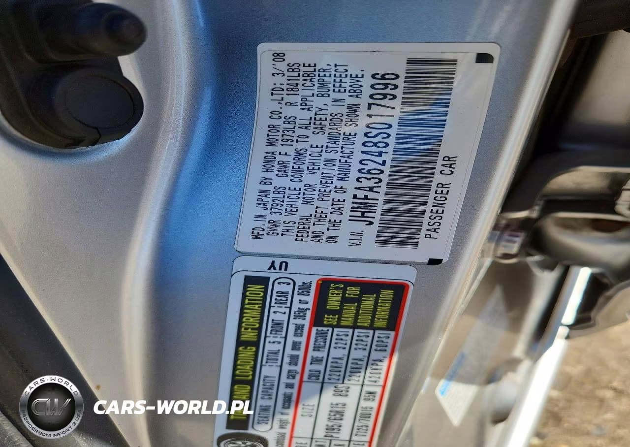 2008 Honda Civic Hybrid VIN:JHMFA36248S017996 - 12