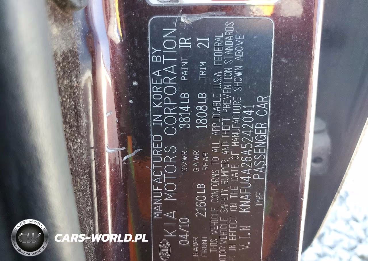 2010 Kia Forte Ex VIN:KNAFU4A26A5242041 - 12