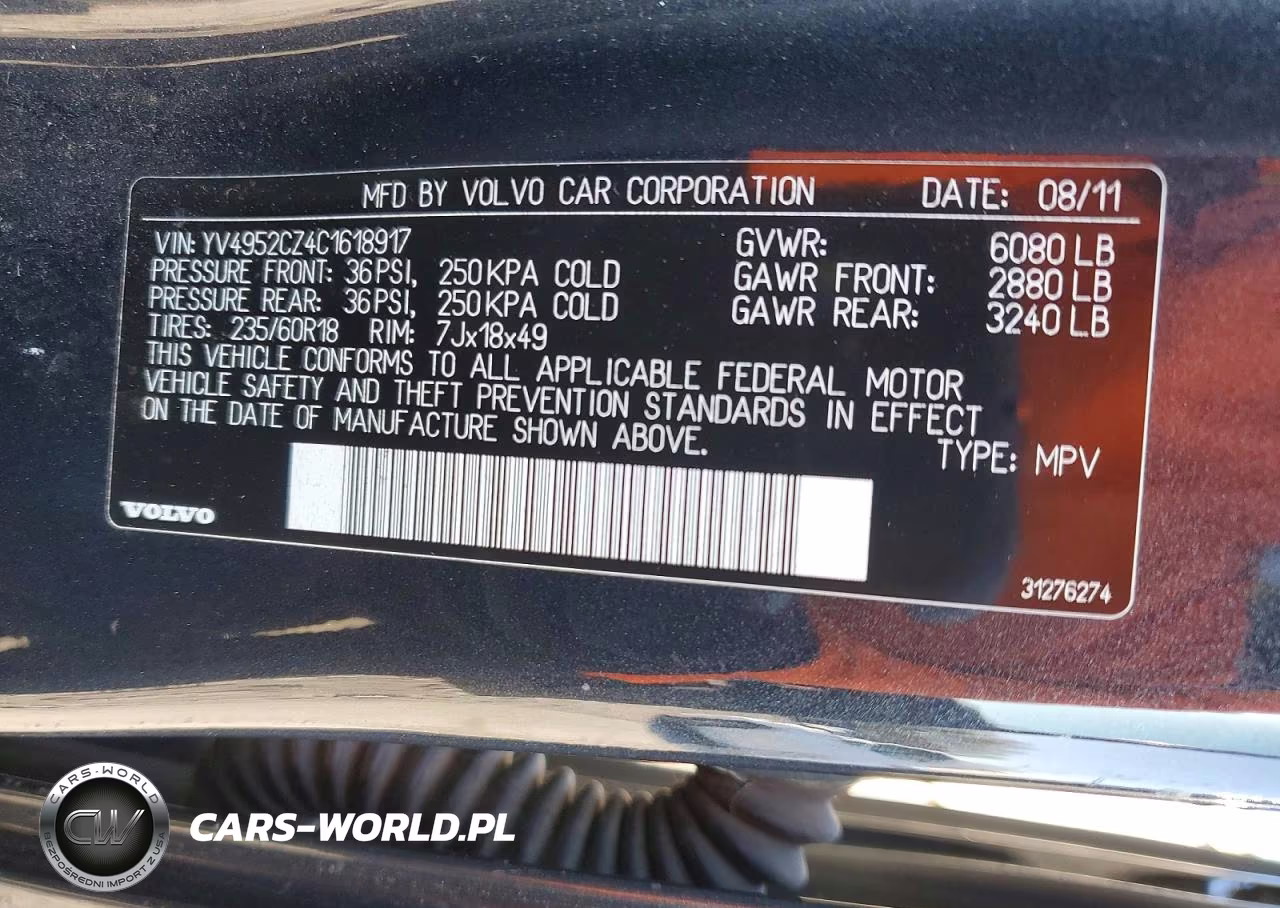 2012 Volvo Xc90 3.2 VIN:YV4952CZ4C1618917 - 13