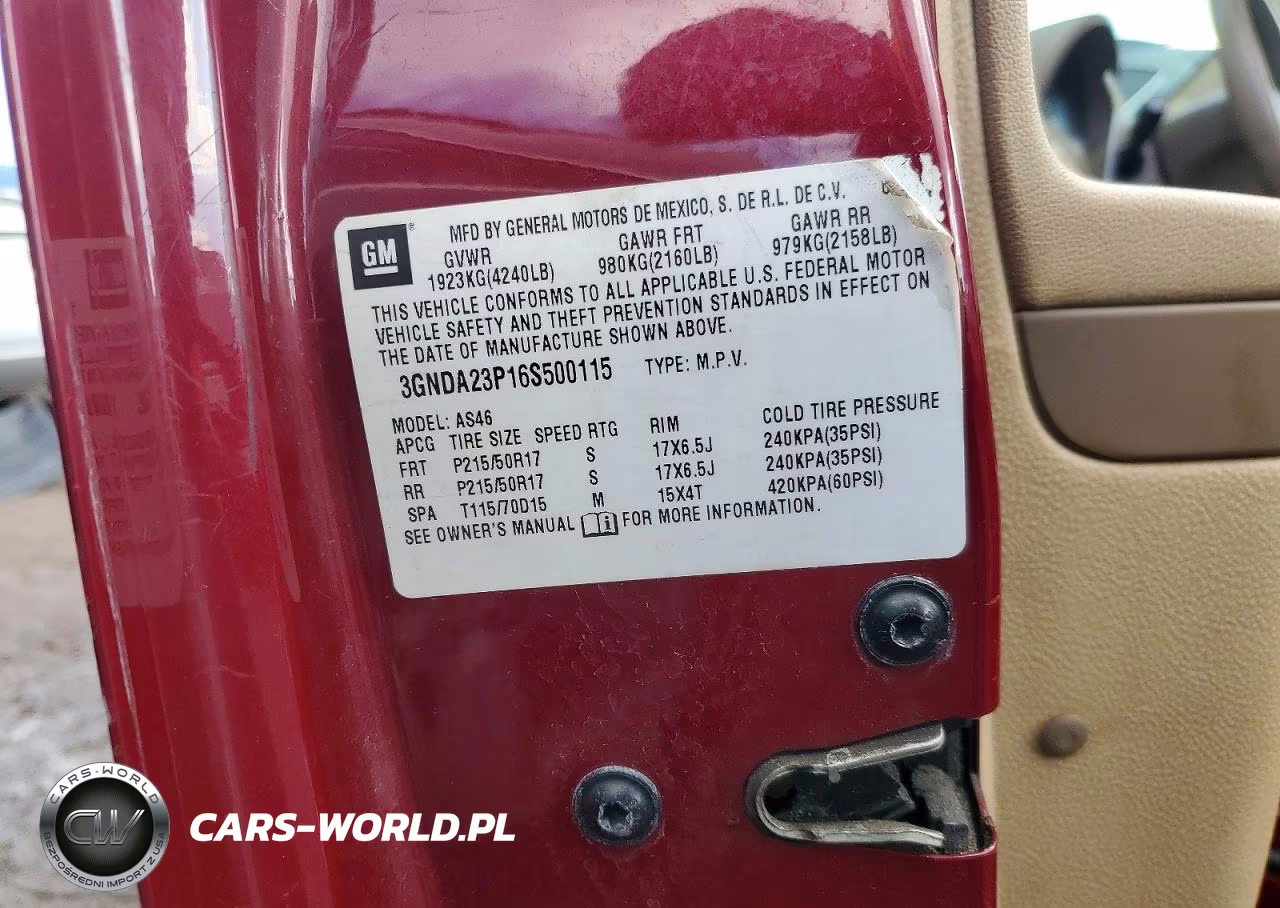 2006 Chevrolet Hhr Lt VIN:3GNDA23P16S500115 - 12