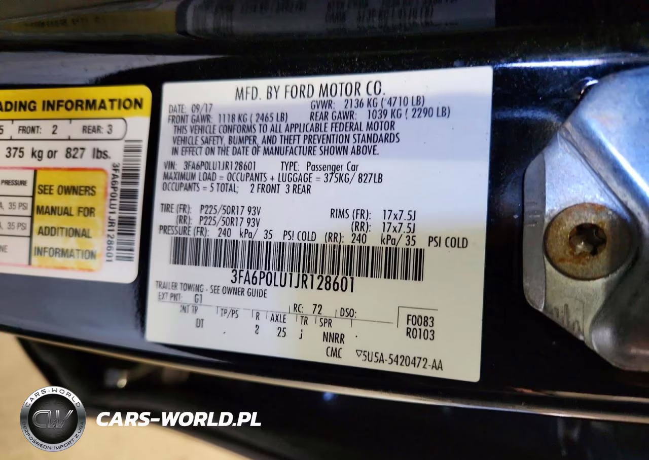 2018 Ford Fusion Se Hybrid VIN:3FA6P0LU1JR128601 - 12