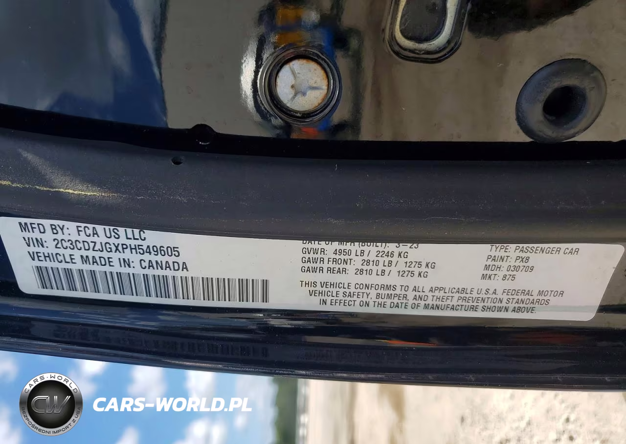 2023 Dodge Challenger Gt VIN:2C3CDZJGXPH549605 - 13