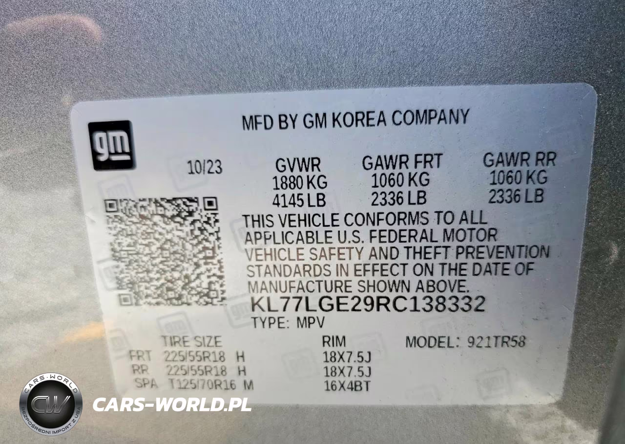 2024 Chevrolet Trax 1Rs VIN:KL77LGE29RC138332 - 14