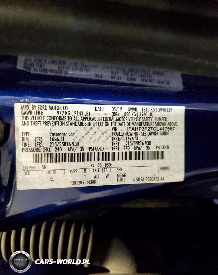 2012 Ford Focus Se VIN:1FAHP3F27CL417567 - 12