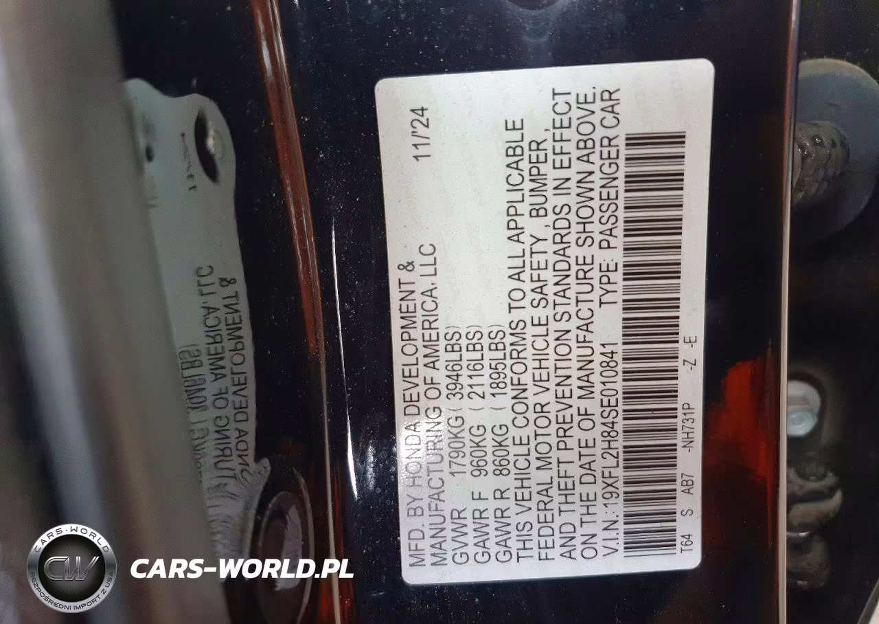 2025 Honda Civic Sport VIN:19XFL2H84SE010841 - 12