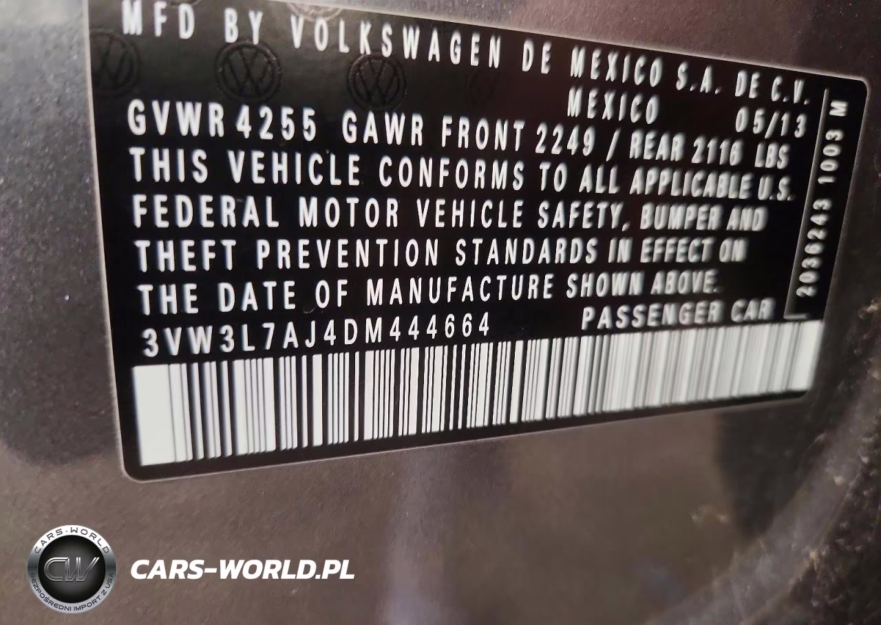 2013 Volkswagen Jetta Tdi VIN:3VW3L7AJ4DM444664 - 12