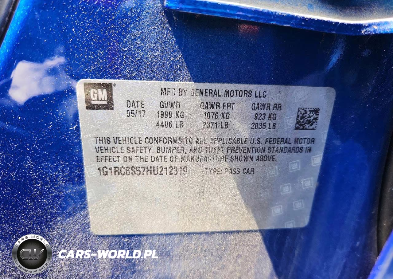 2017 Chevrolet Volt Lt VIN:1G1RC6S57HU212319 - 12