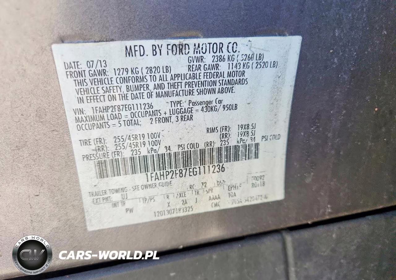 2014 Ford Taurus Limited VIN:1FAHP2F87EG111236 - 12