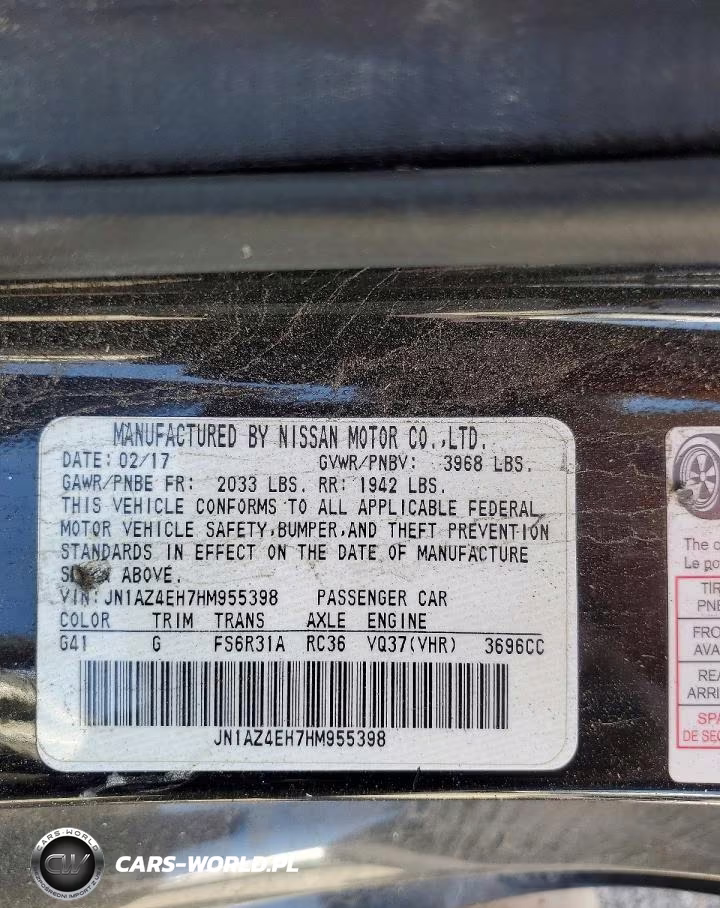 2017 Nissan 370Z Base VIN:JN1AZ4EH7HM955398 - 12