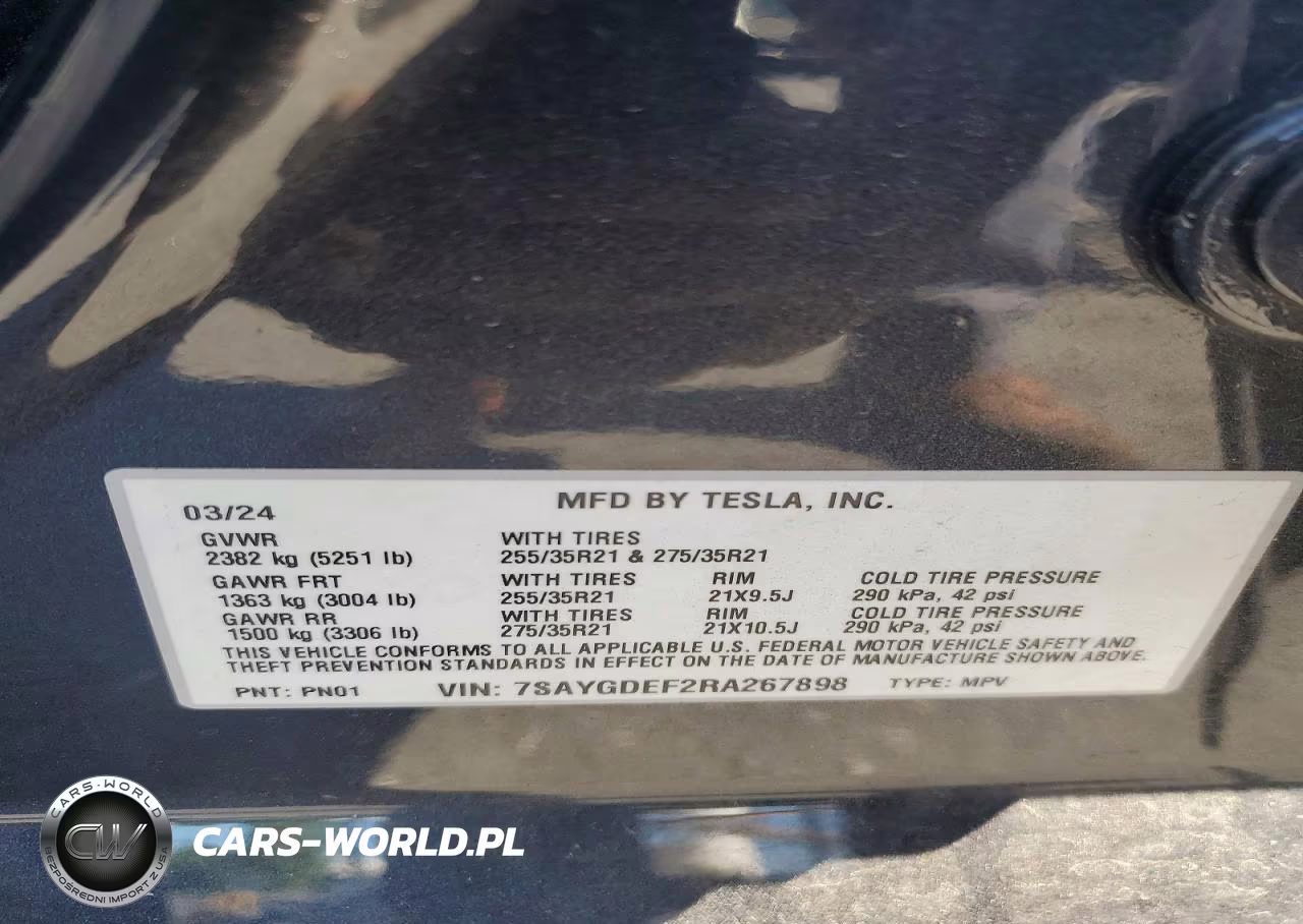 2024 Tesla Model Y VIN:7SAYGDEF2RA267898 - 13