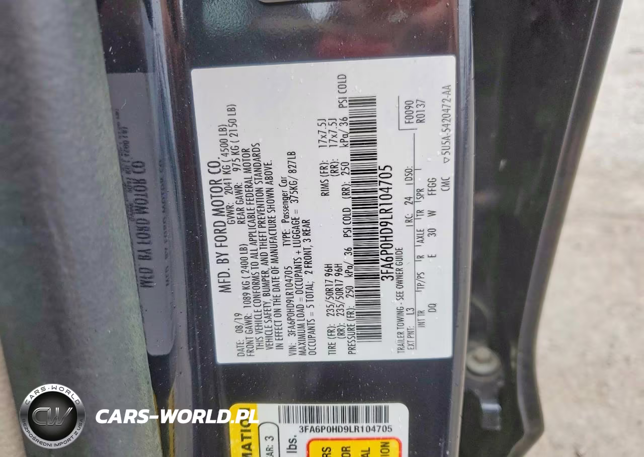 2020 Ford Fusion Se VIN:3FA6P0HD9LR104705 - 12