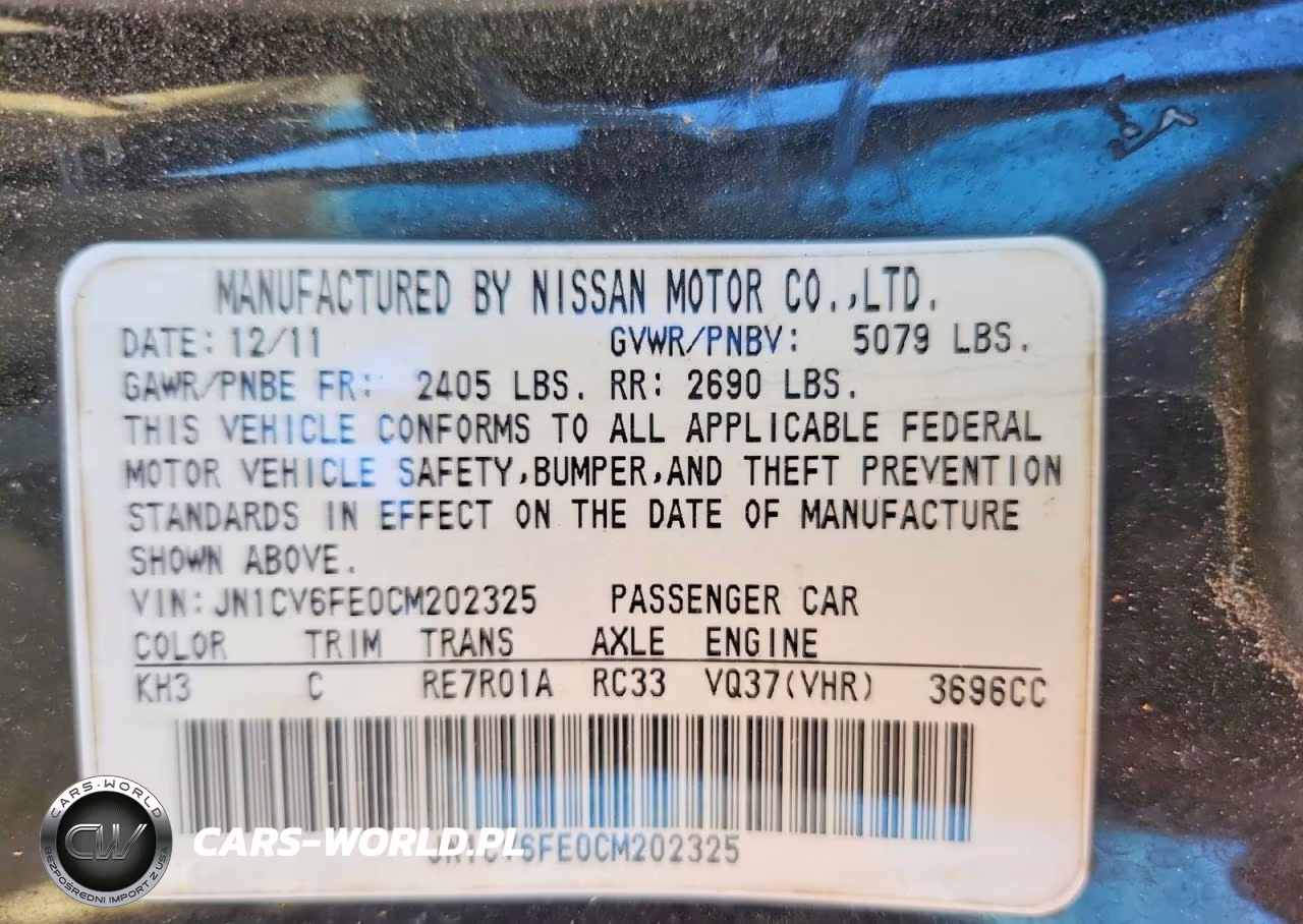 2012 Infiniti G37 Convertible Base VIN:JN1CV6FE0CM202325 - 12