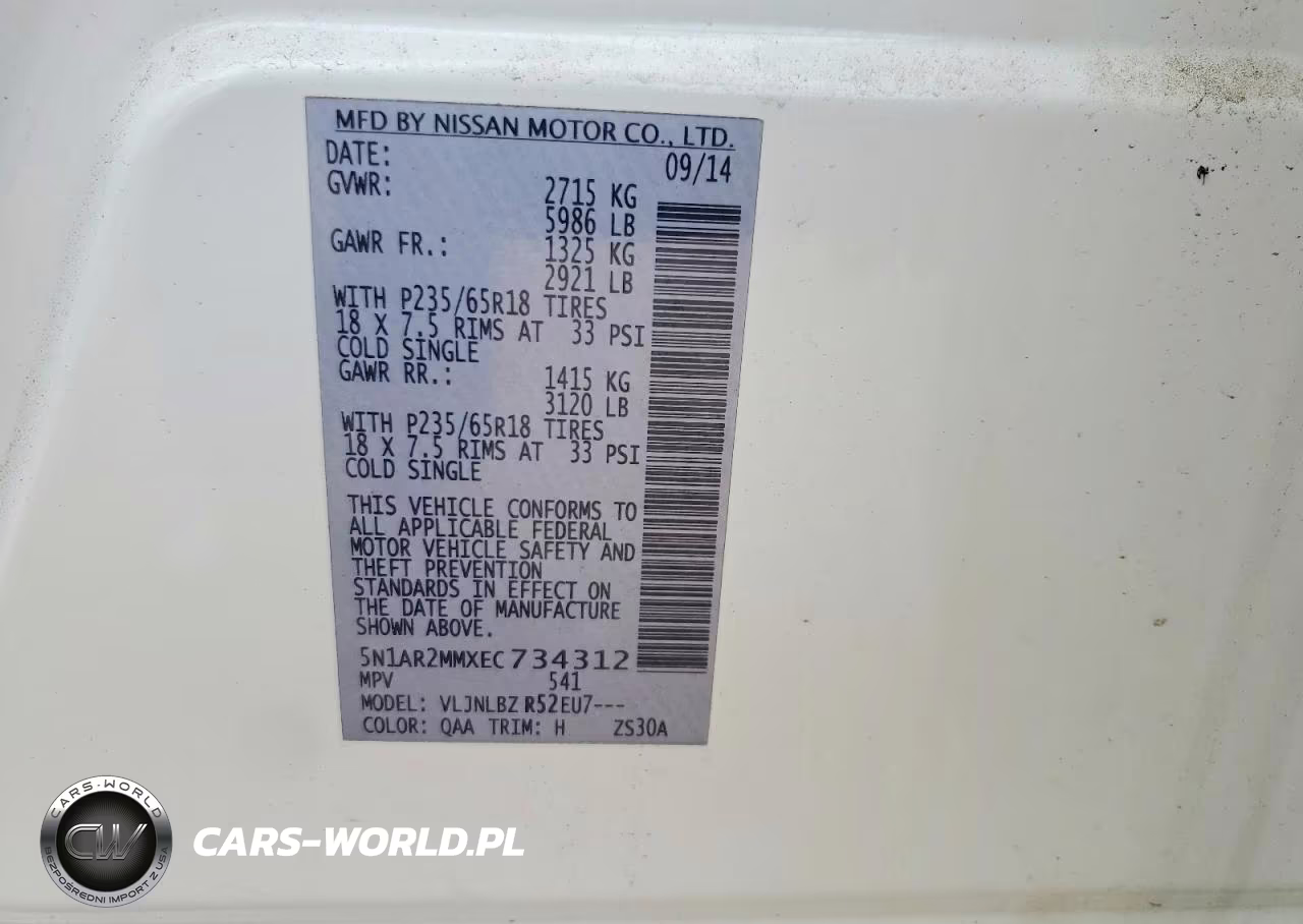 2014 Nissan Pathfinder S VIN:5N1AR2MMXEC734312 - 14
