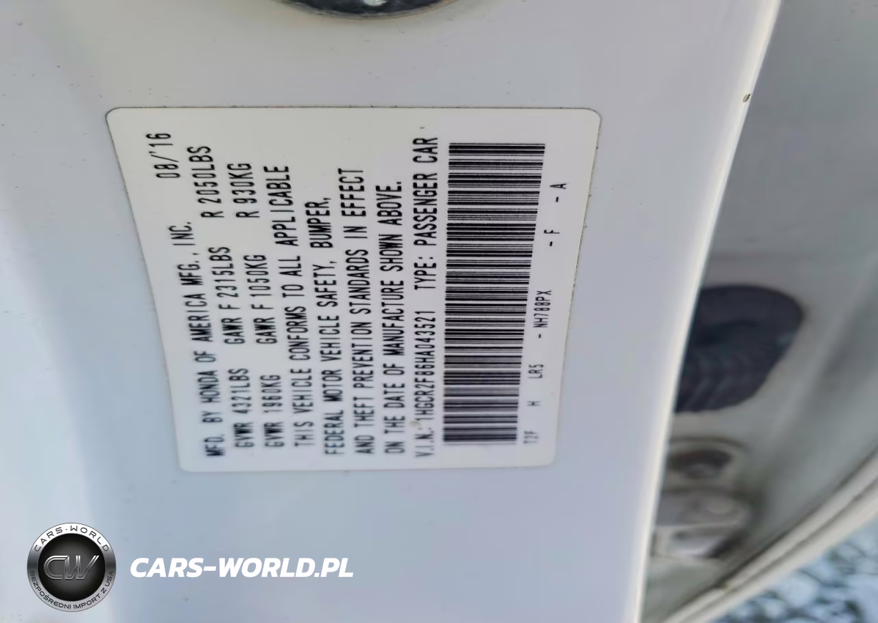 2017 Honda Accord Exl VIN:1HGCR2F86HA043521 - 12