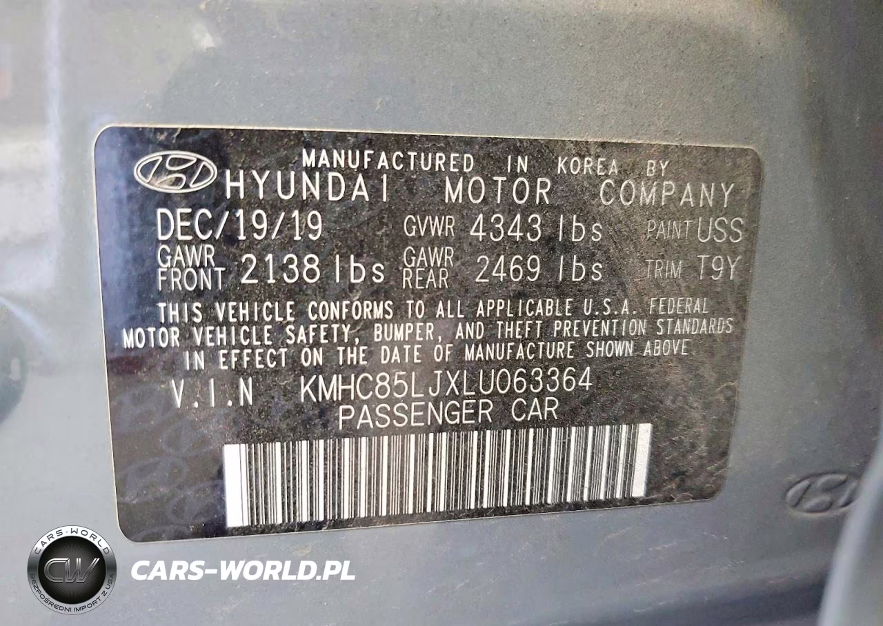 2020 Hyundai Ioniq Electric Limited VIN:KMHC85LJXLU063364 - 12