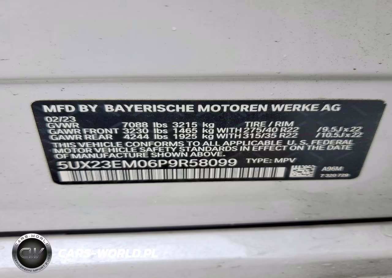 2023 BMW X7 xDrive40I VIN:5UX23EM06P9R58099 - 13