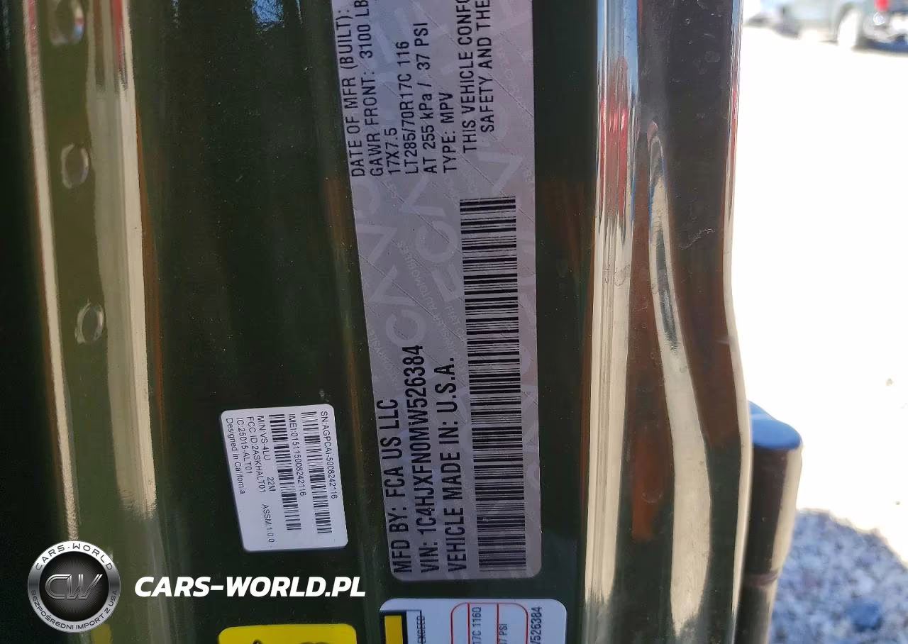 2021 Jeep Wrangler Unlimited Rubicon VIN:1C4HJXFN0MW526384 - 13