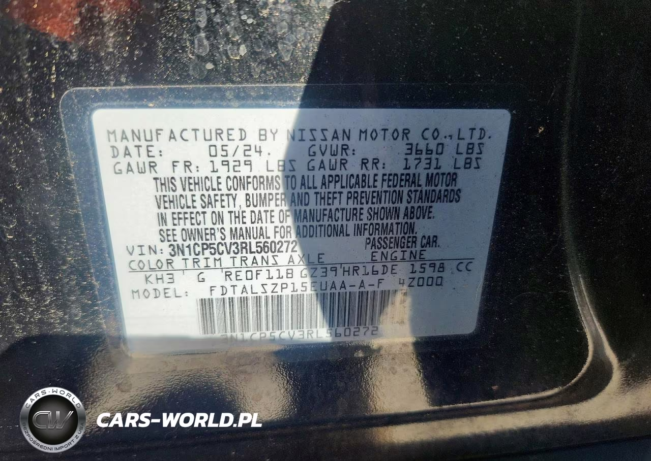 2024 Nissan Kicks Sv VIN:3N1CP5CV3RL560272 - 13