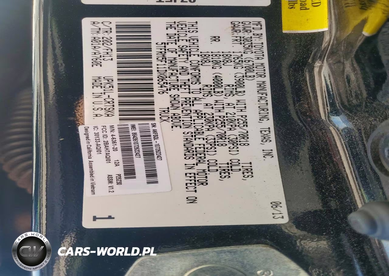 2013 Toyota Tundra Grade VIN:5TFRM5F11DX065476 - 12