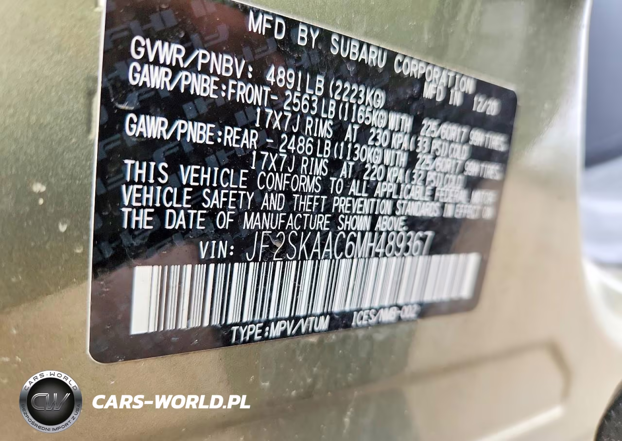 2021 Subaru Forester VIN:JF2SKAAC6MH489367 - 12