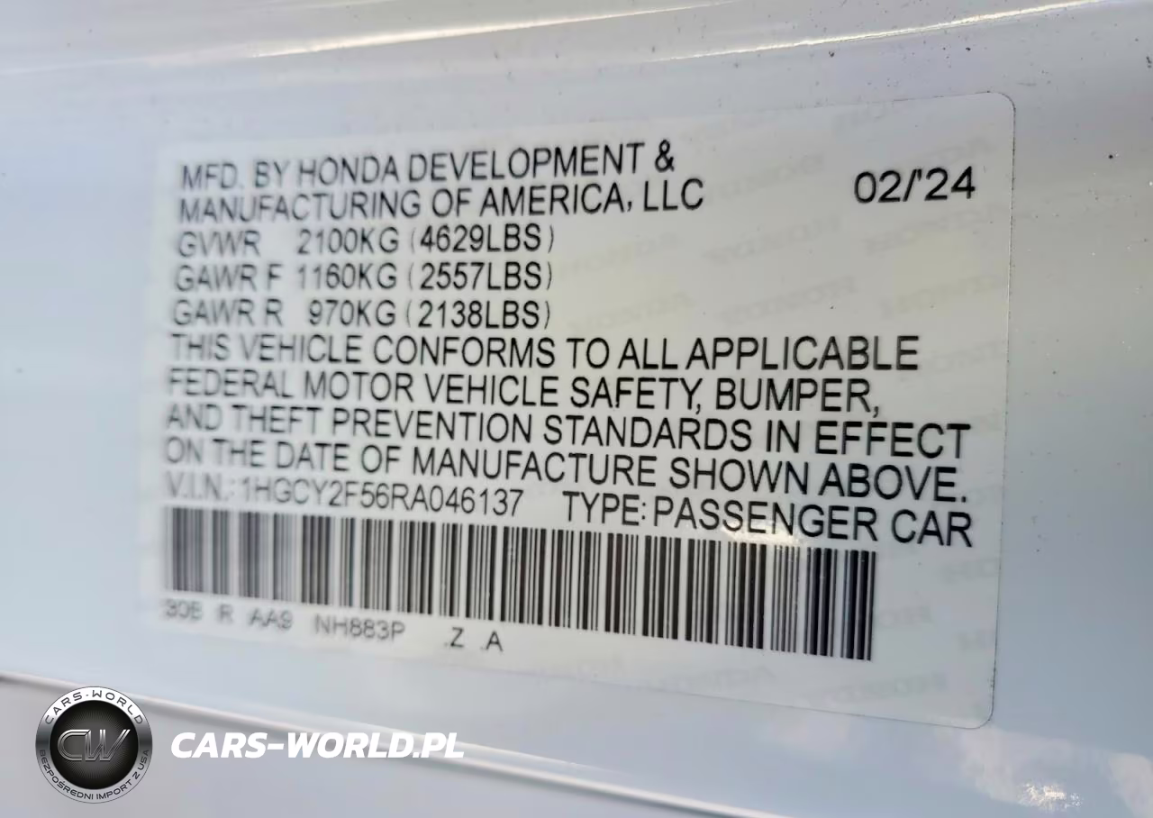2024 Honda Accord Hybrid Sport VIN:1HGCY2F56RA046137 - 12