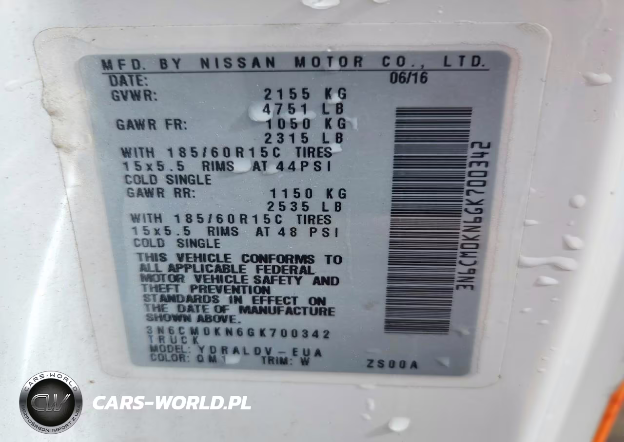 2016 Nissan Nv200 Utility - Service Van VIN:3N6CM0KN6GK700342 - 13