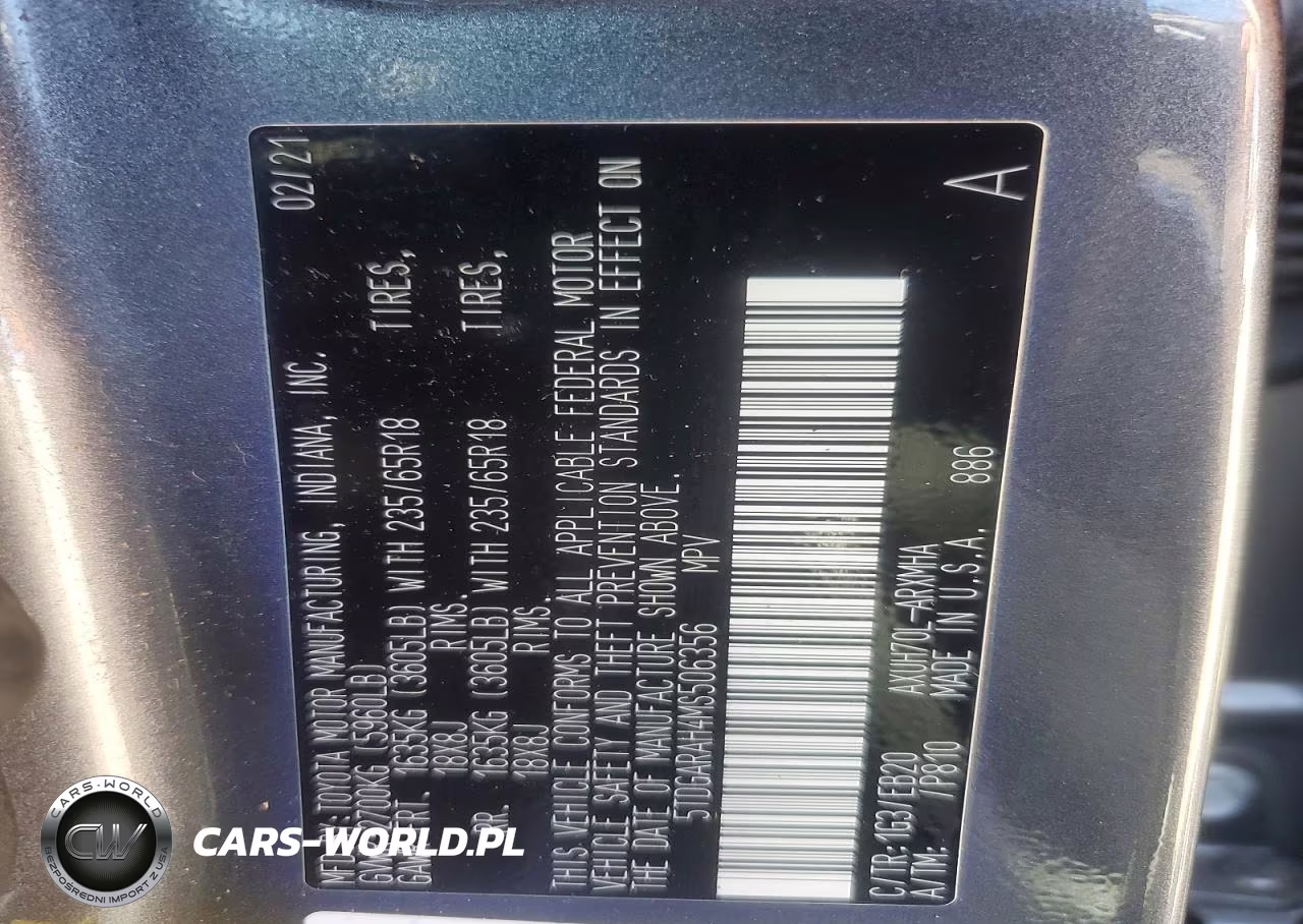 2021 Toyota Highlander Hybrid Xle VIN:5TDGARAH4MS506356 - 13