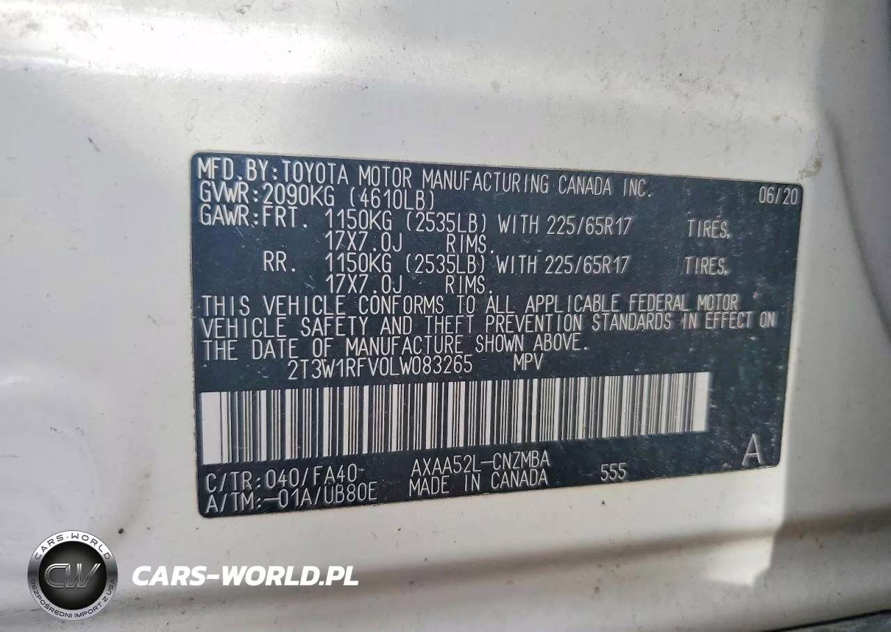 2020 Toyota Rav4 Xle VIN:2T3W1RFV0LW083265 - 14