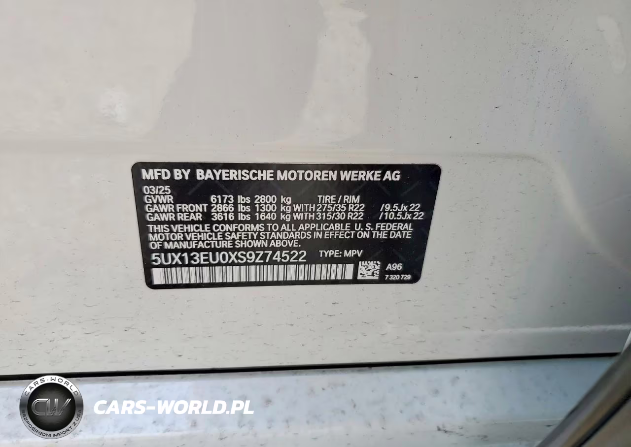2025 BMW X5 Sdrive 40I VIN:5UX13EU0XS9Z74522 - 14