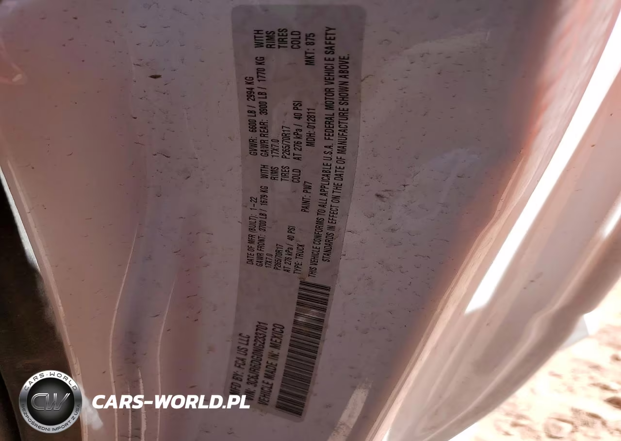 2022 Ram 1500 Tradesman VIN:3C6JR6DG0NG233701 - 12