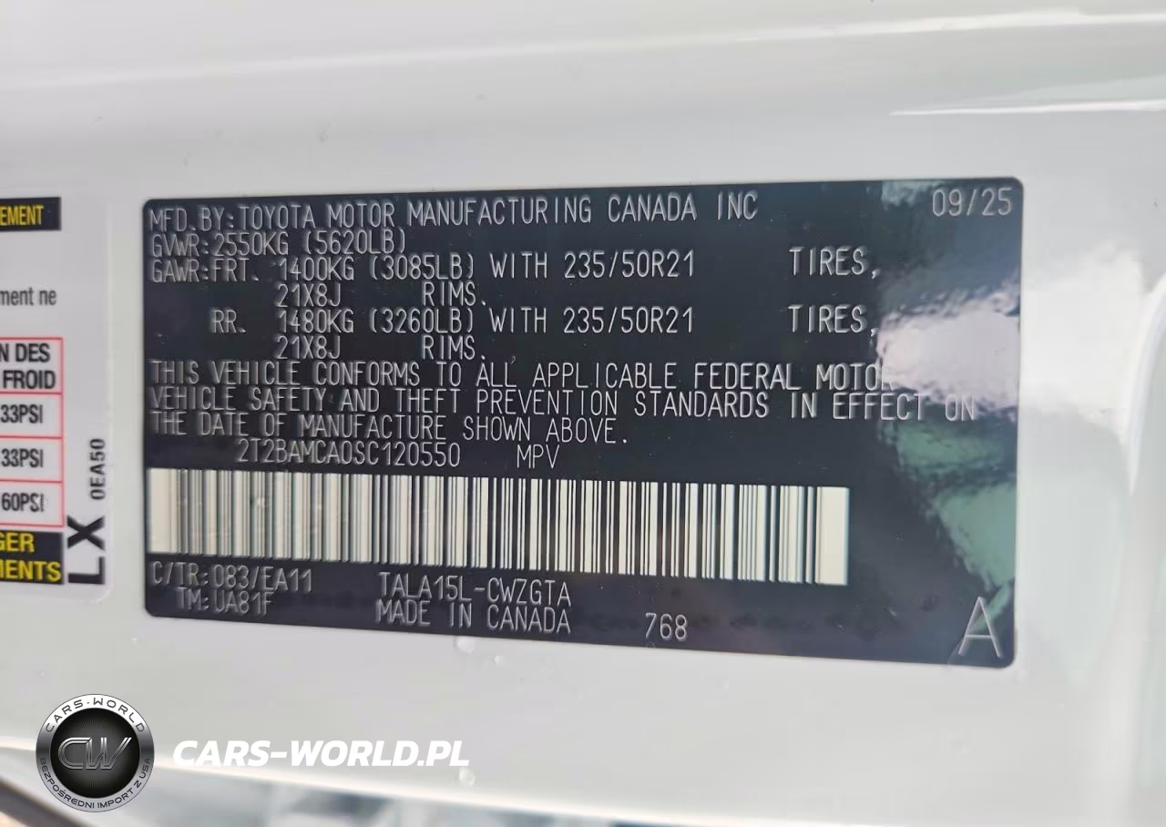 2025 Lexus Rx 350 F Sport Design VIN:2T2BAMCA0SC120550 - 13