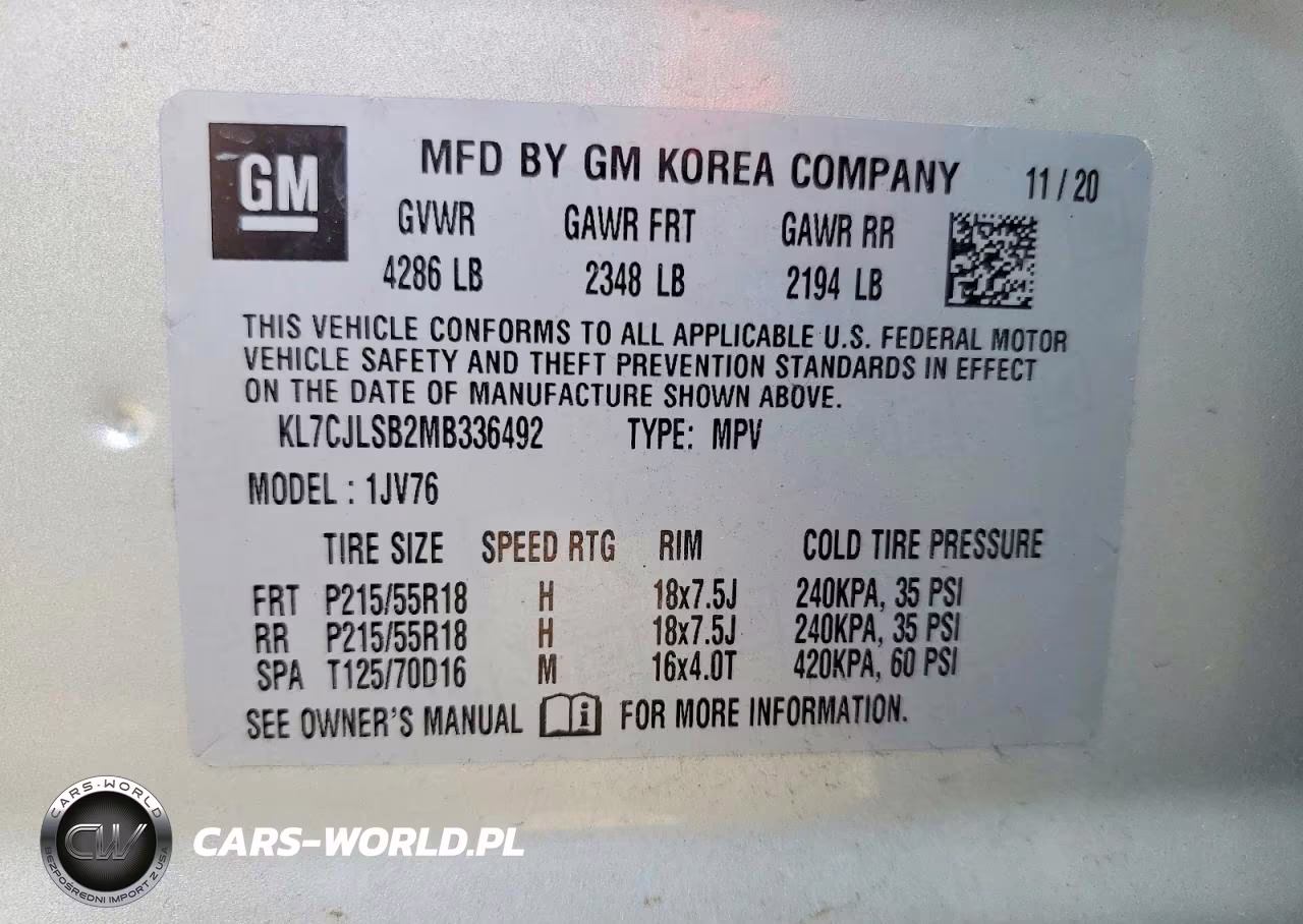 2021 Chevrolet Trax 1Lt VIN:KL7CJLSB2MB336492 - 14